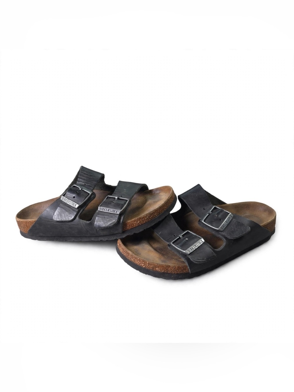 Birkenstock Arizona Sandals Black Leather Buckle EU 37 US 6-6.5